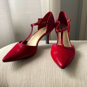 Red 1.5” heel pumps